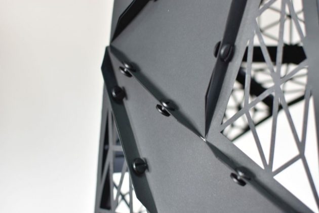 Detalj sklapanja abažura, hamer papir i šrafovi