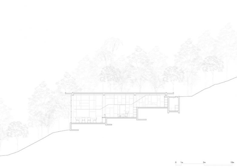 Podužni presek kuće