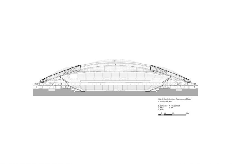 Stadion Al Janoub u Kataru; - Zaha Hadid Architects