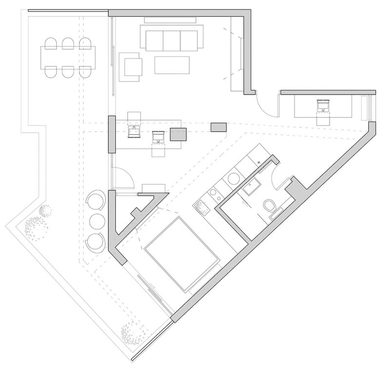 Osnova Lemon Tree Apartment, Arhitektura Buđevac (2017)