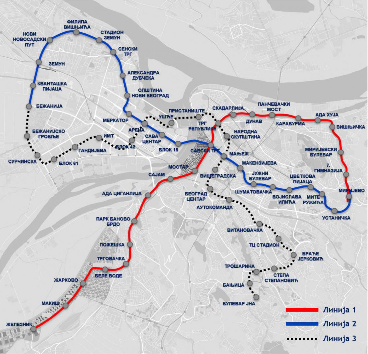 Konkurs za idejno rešenje 16 stanica beogradskog metroa na Liniji 1 ...