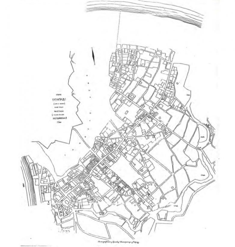 Geodetski snimak iz plana 1867. godine; Foto: AAS