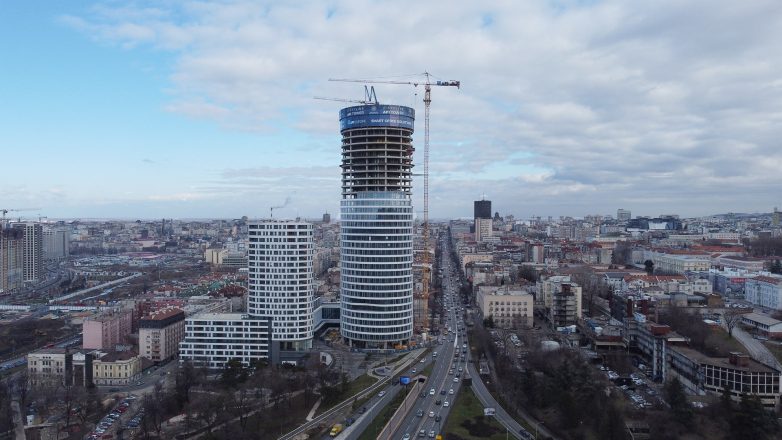 Novi neboder u Beogradu ima 31. sprat poslovnog prostora; Foto: Teodor  Jovanović/Gradnja.rs
