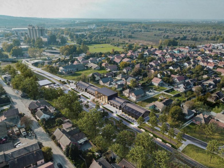 Projektno rešenje za železničku stanicu u Beočinu; Vizuelizacija: AG-UNS arhitektonsko građevinski institut Novi Sad