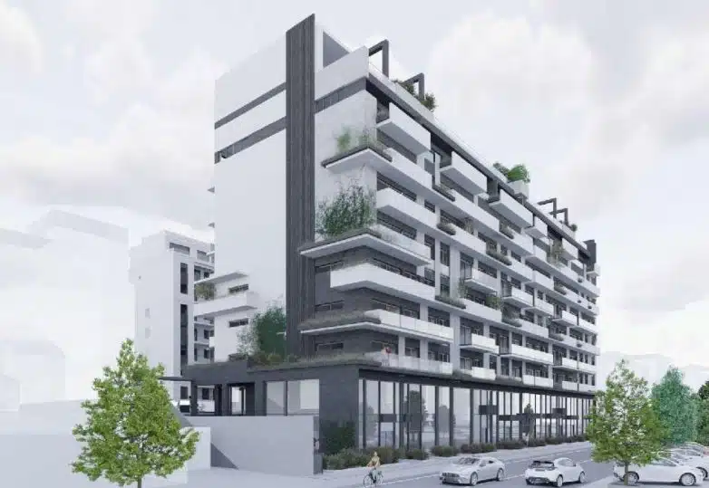 Planirani objekat sa dve lamele u Kragujevcu; Vizuelizacija: Extent