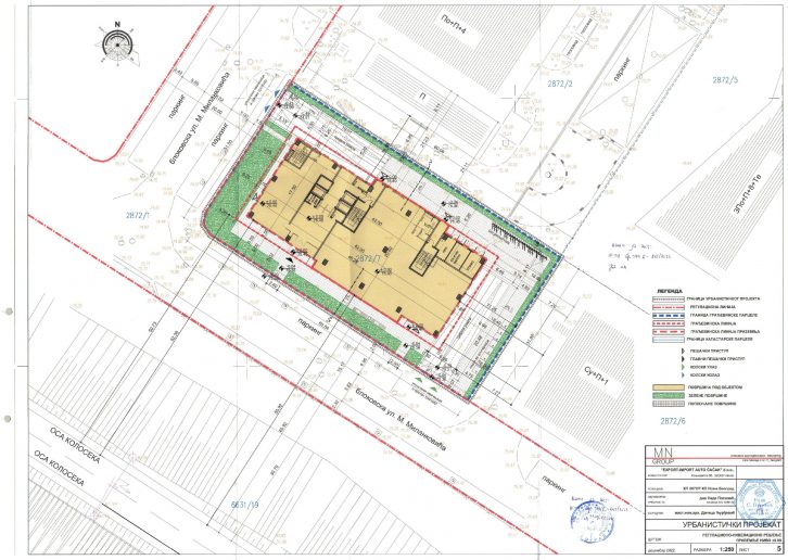 Regulaciono-nivelaciono rešenje (prizemlje)