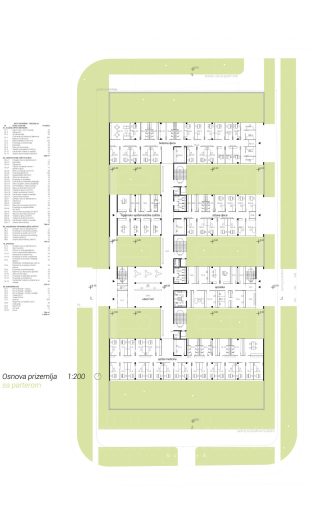 Prva nagrada – osnova prizemlja sa parterom