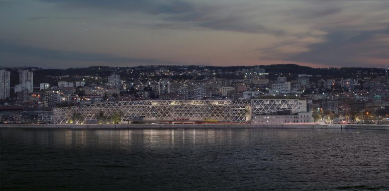 Budući izgled autobuske stanice Zapadna Žabica u Rijeci; Vizuelizacija: 3LHD