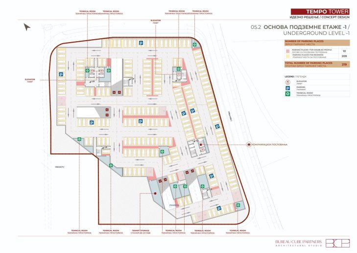 Osnova podzemne etaže -1