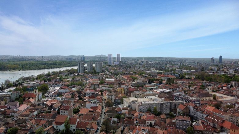 Vizura iz pravca Zemuna – Gardoš; Izvor: Studijska analiza