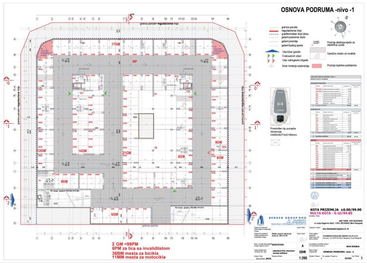 Osnova podruma – nivo -1