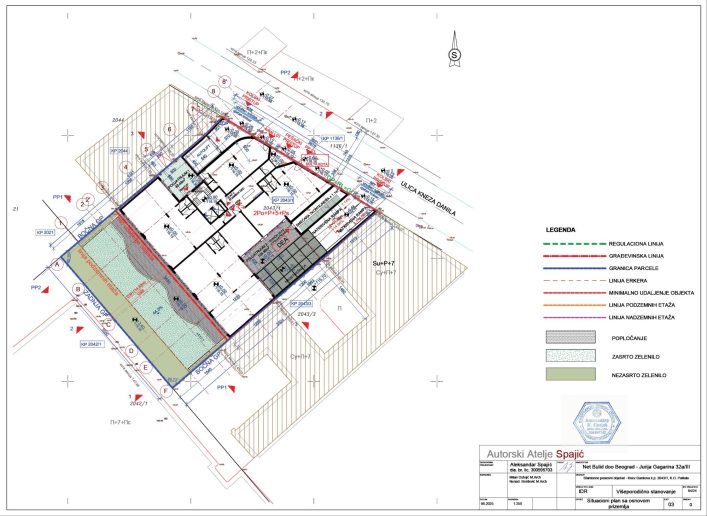 Situacioni plan sa osnovom prizemlja