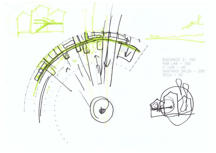 Ložionica: Prva skica | Izvor: AKVS