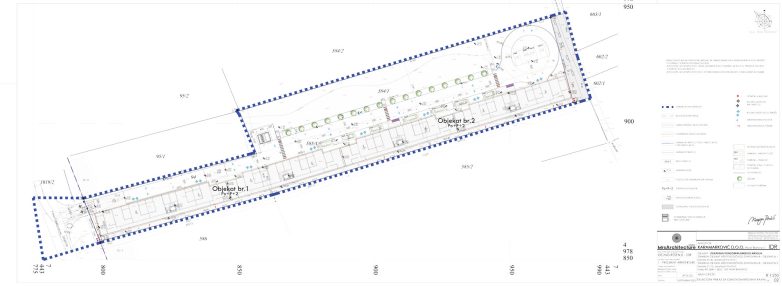 Situacioni prikaz sa osnovom krovnih  ravni
