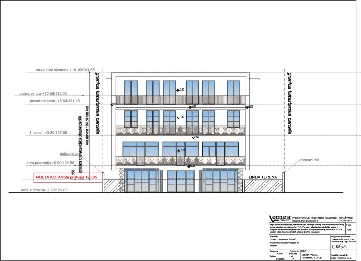 Planirano stanje – ulična fasada