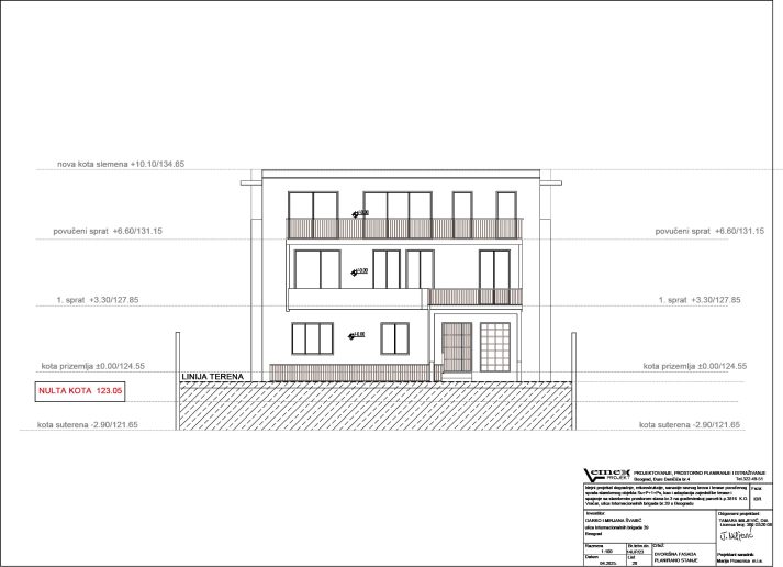 Planirano stanje – dvorišna fasada