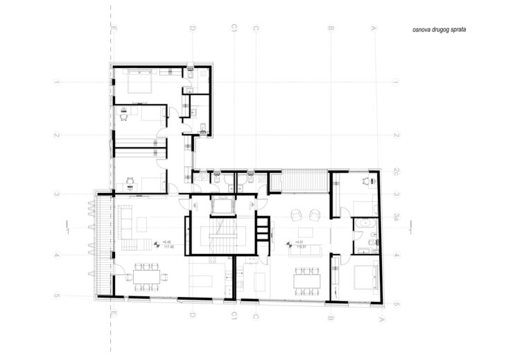 Mapa Architects – osnova drugog sprata