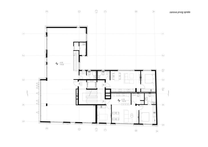 Mapa Architects – osnova prvog sprata