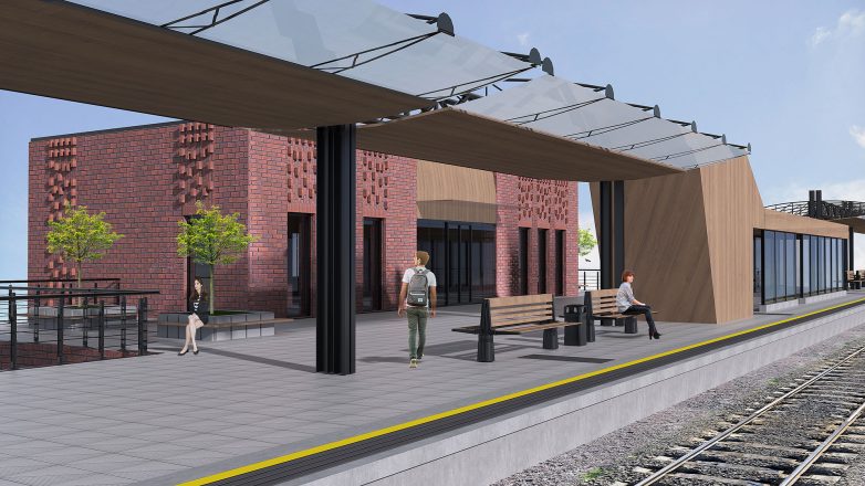 Budući izgled perona sa zelenilom; Render: CIP